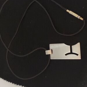 GUCCI Pisces Star Sign Horoscope Necklace 20" Silver 925 COA